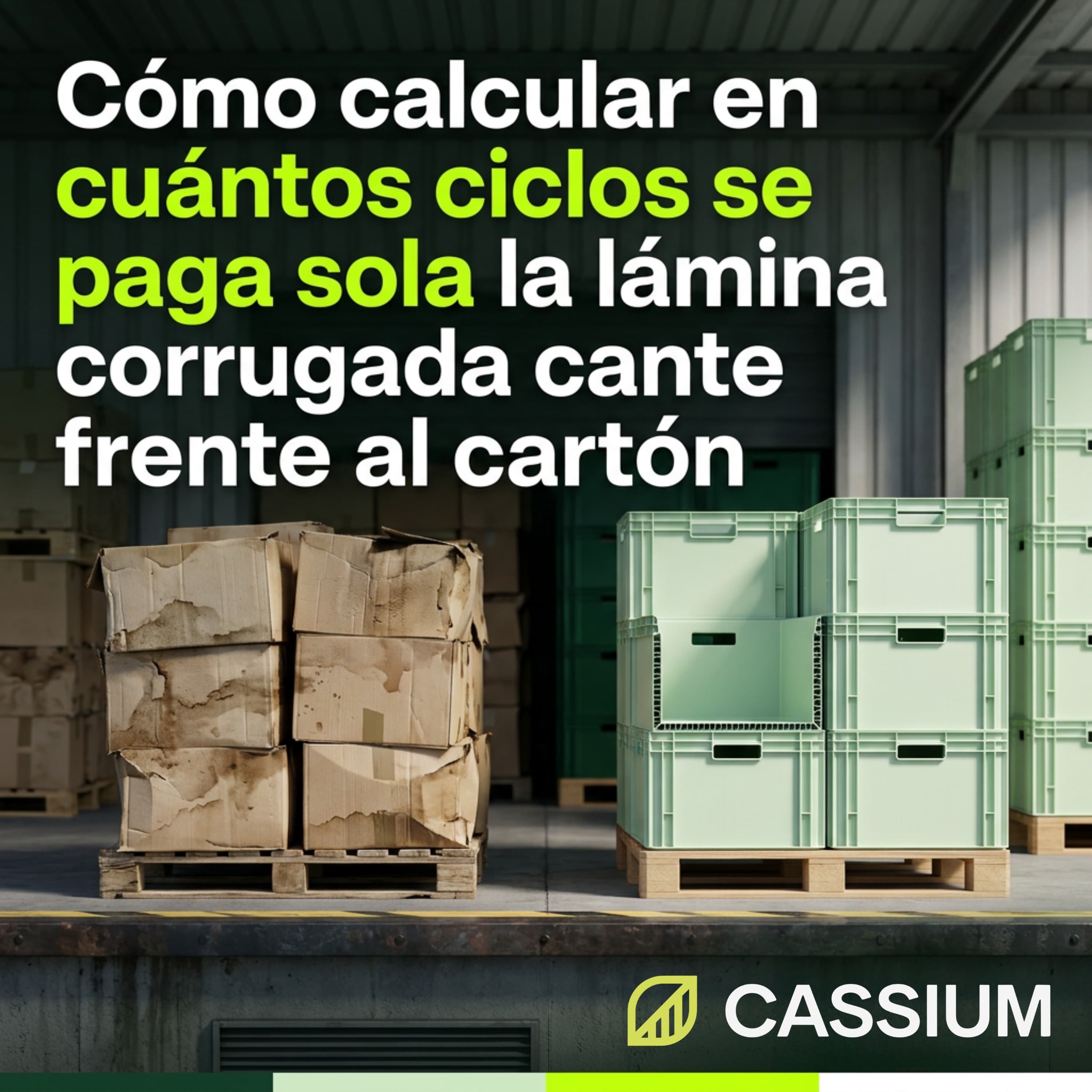 Portada del artículo: Cómo calcular en cuántos ciclos se paga sola la lámina corrugada frente al cartón