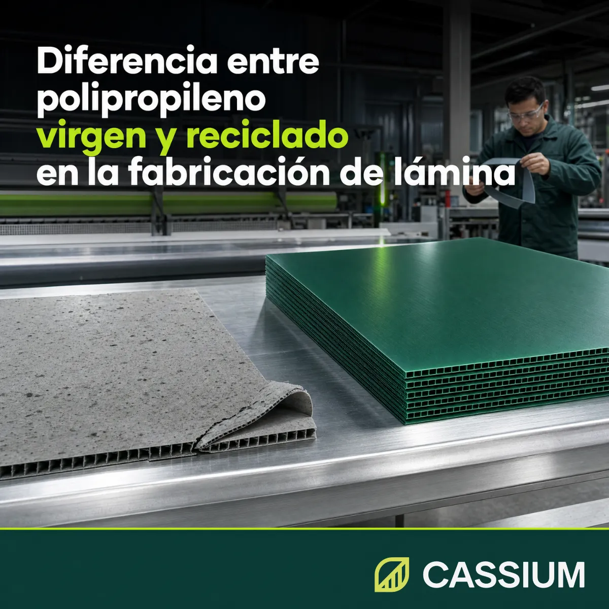 Portada del artículo: Diferencia entre polipropileno virgen y reciclado en la fabricación de lámina